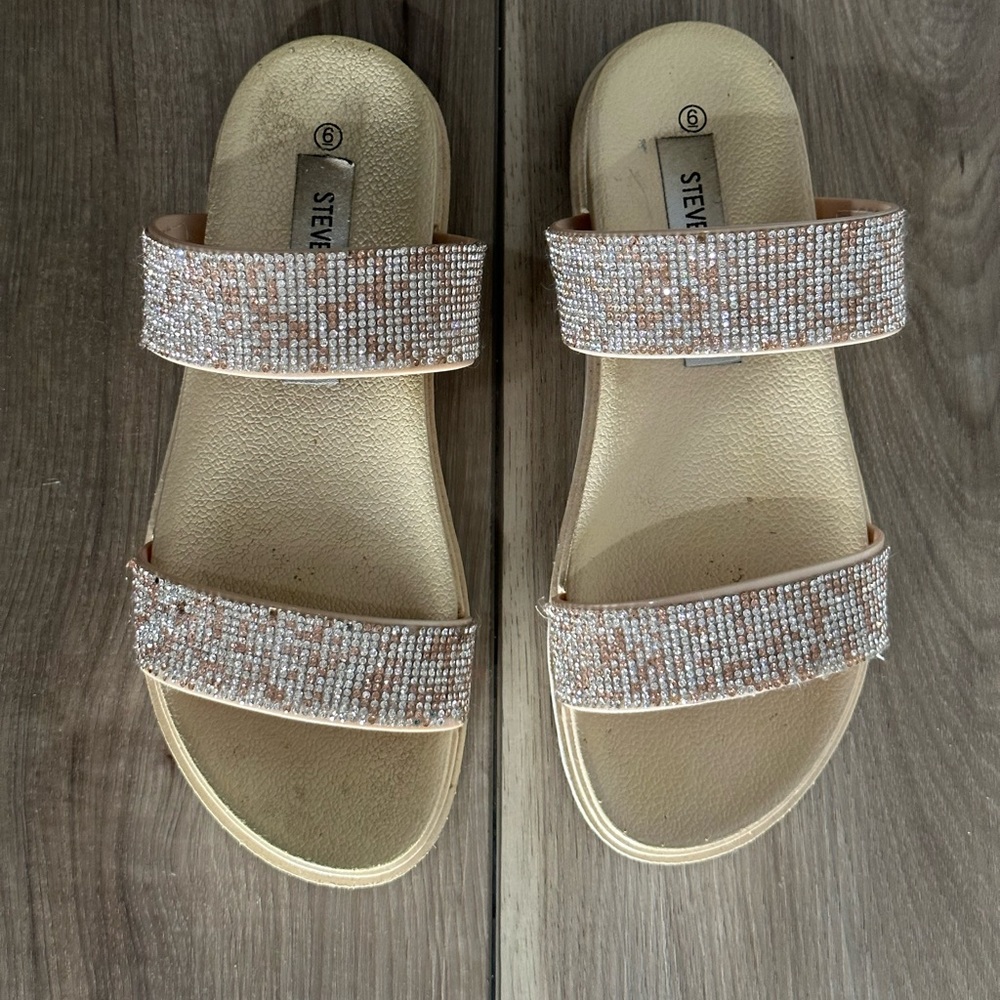 Steve Madden Rhinestone Sandals - Picture 2 of 3